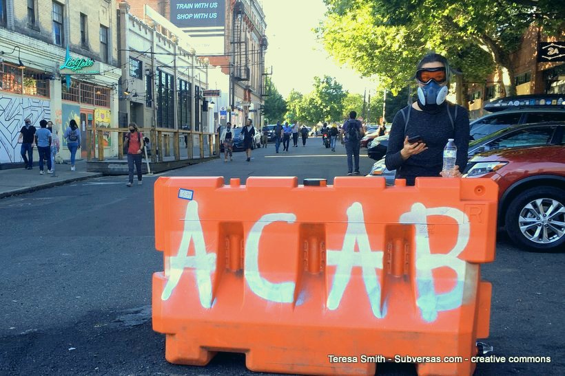 ACAB on barricade at Capital Hill Autonomous Zone