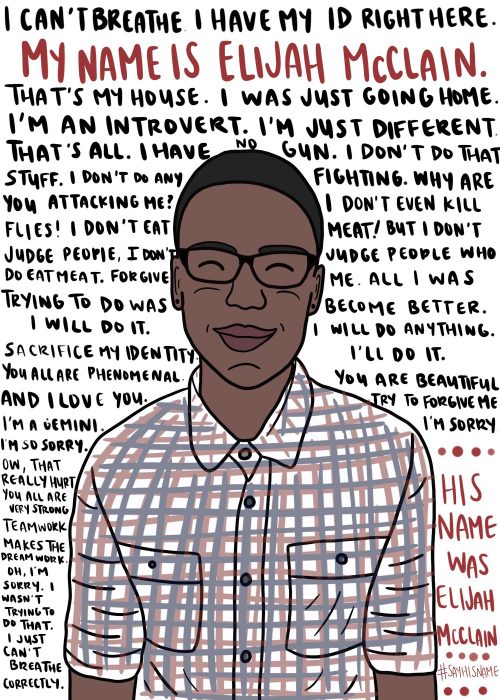 Elijah McClain last words black lives matter